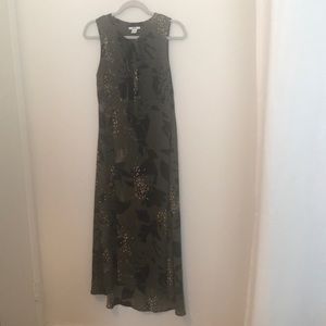 Bar III- High low dark green dress